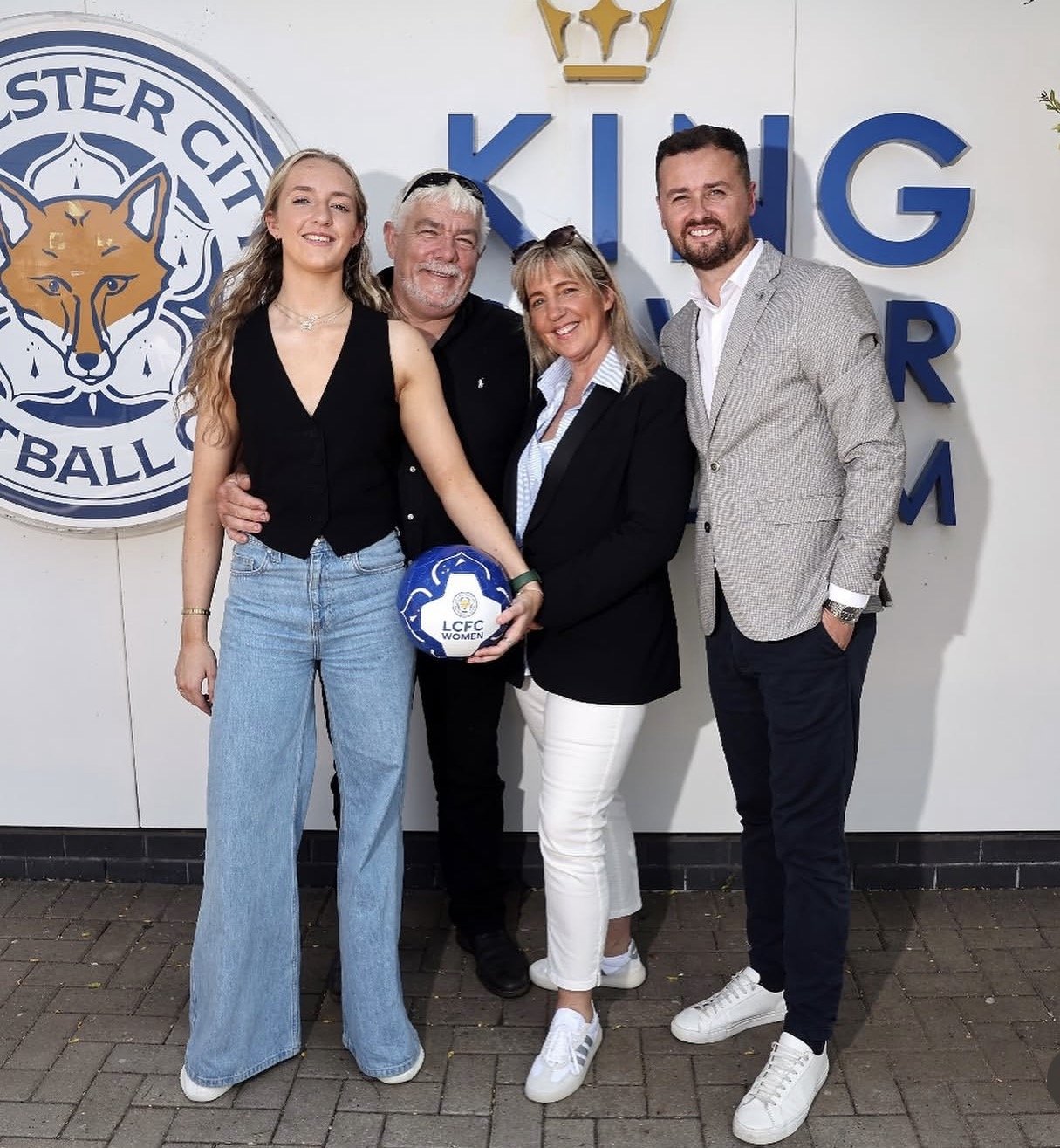 Reliance Talent client with family at Leicester City King Power Stadium